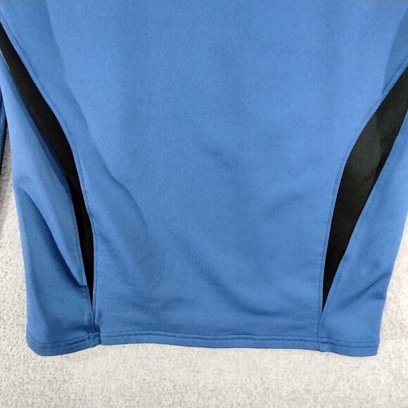 Under Armour Cold Gear Shirt Womens Size M Blue Black Long Sleeve Mock Fitted - Picture 10 of 11